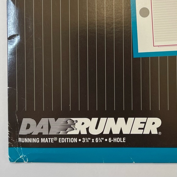 Day Runner Running Mate Edition 28 Unused Telephone / Address & 12 Lined Pages - Picture 4 of 10